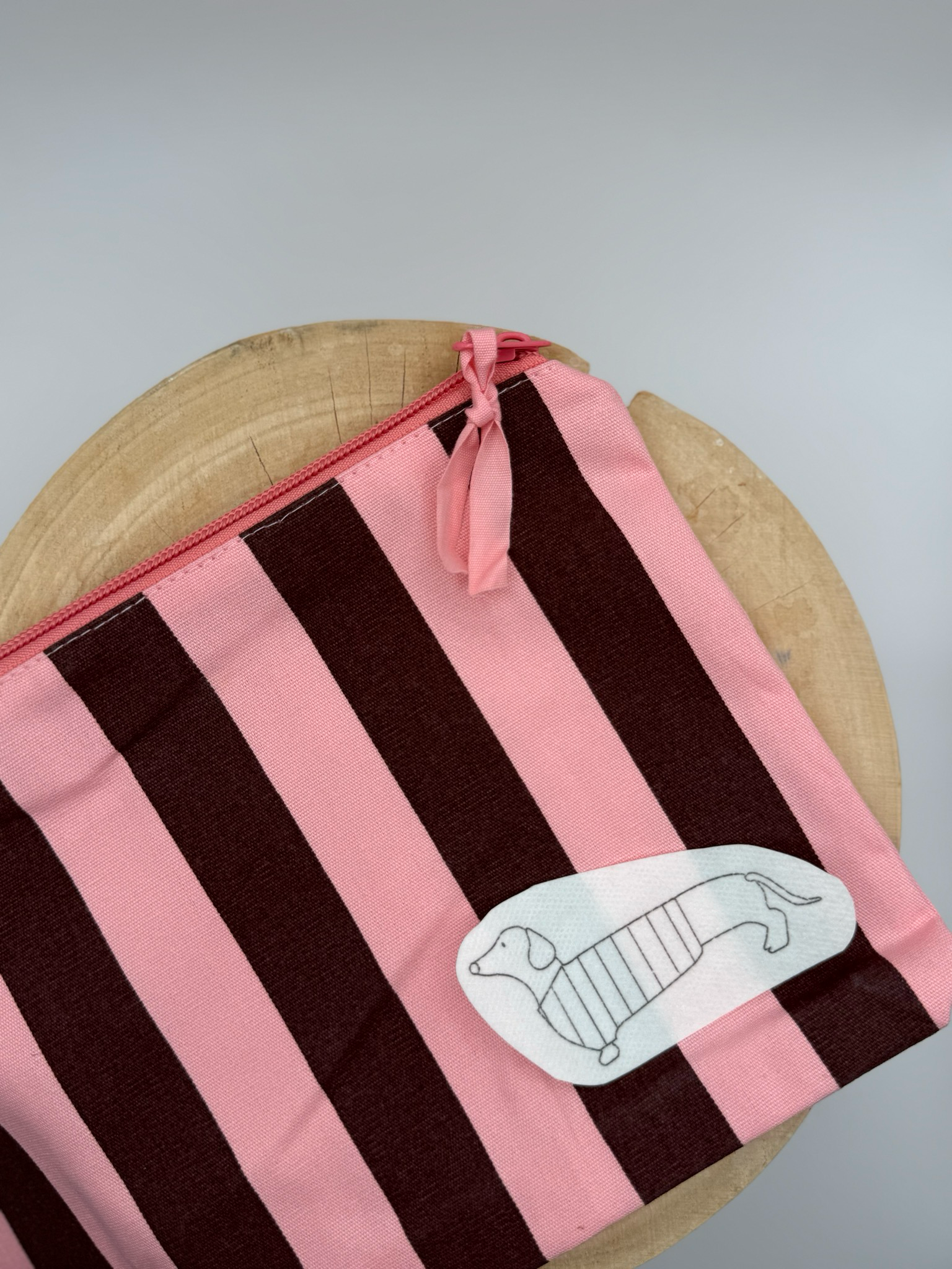 Utensilien Tasche - Rosa Schokolade