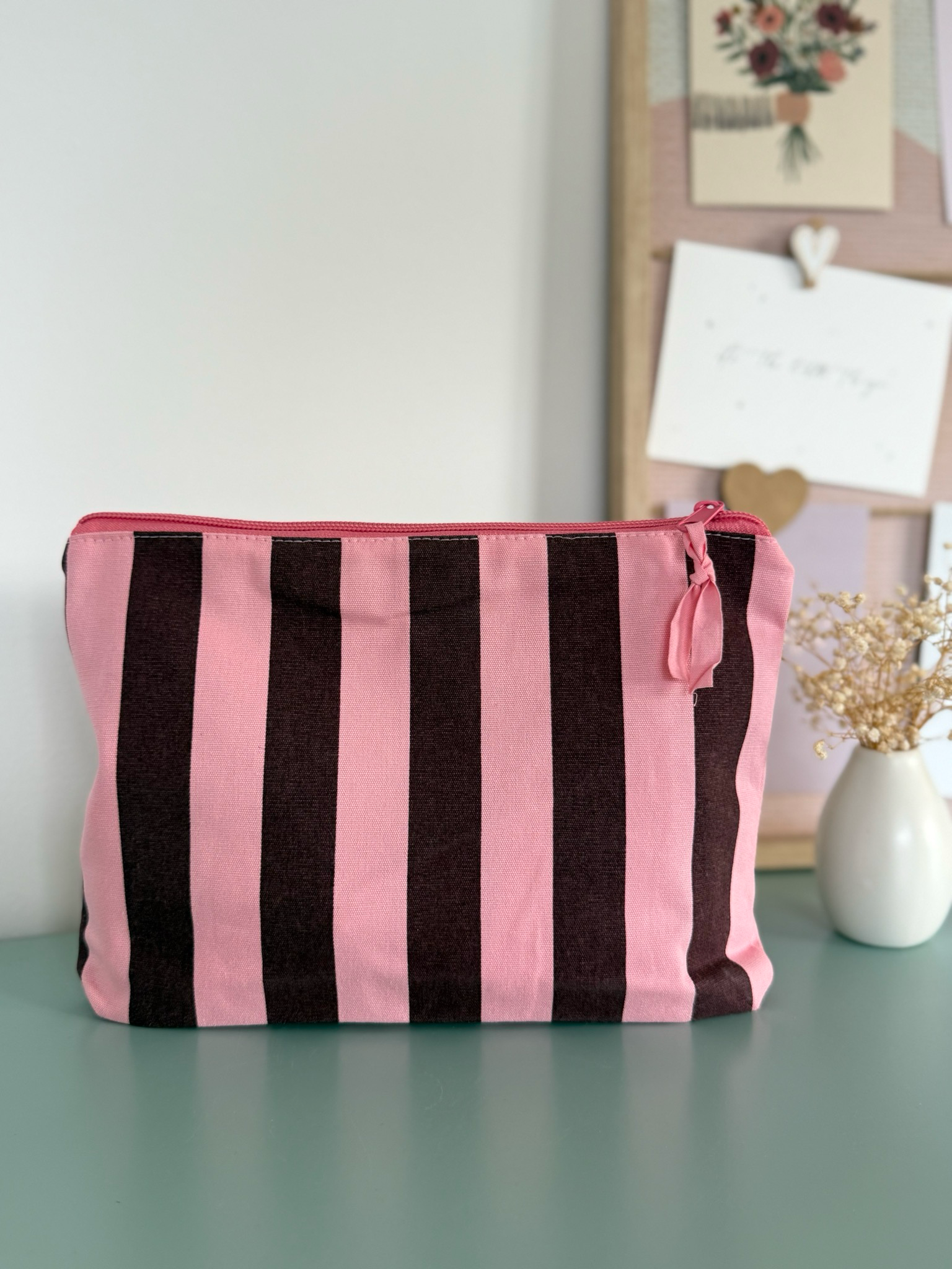 Utensilien Tasche - Rosa Schokolade