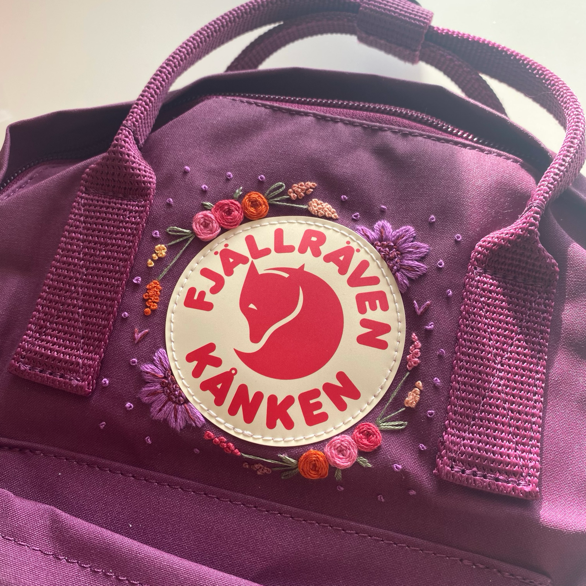Rucksack Stickerei Motiv -Blumen Rosen Mix - ohne Zubehör