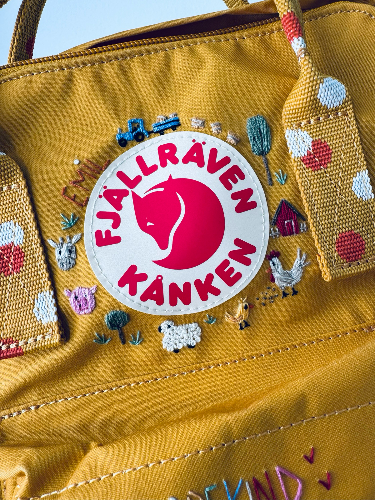 Rucksack Stickerei Motiv - Bauernhof- ohne Zubehör