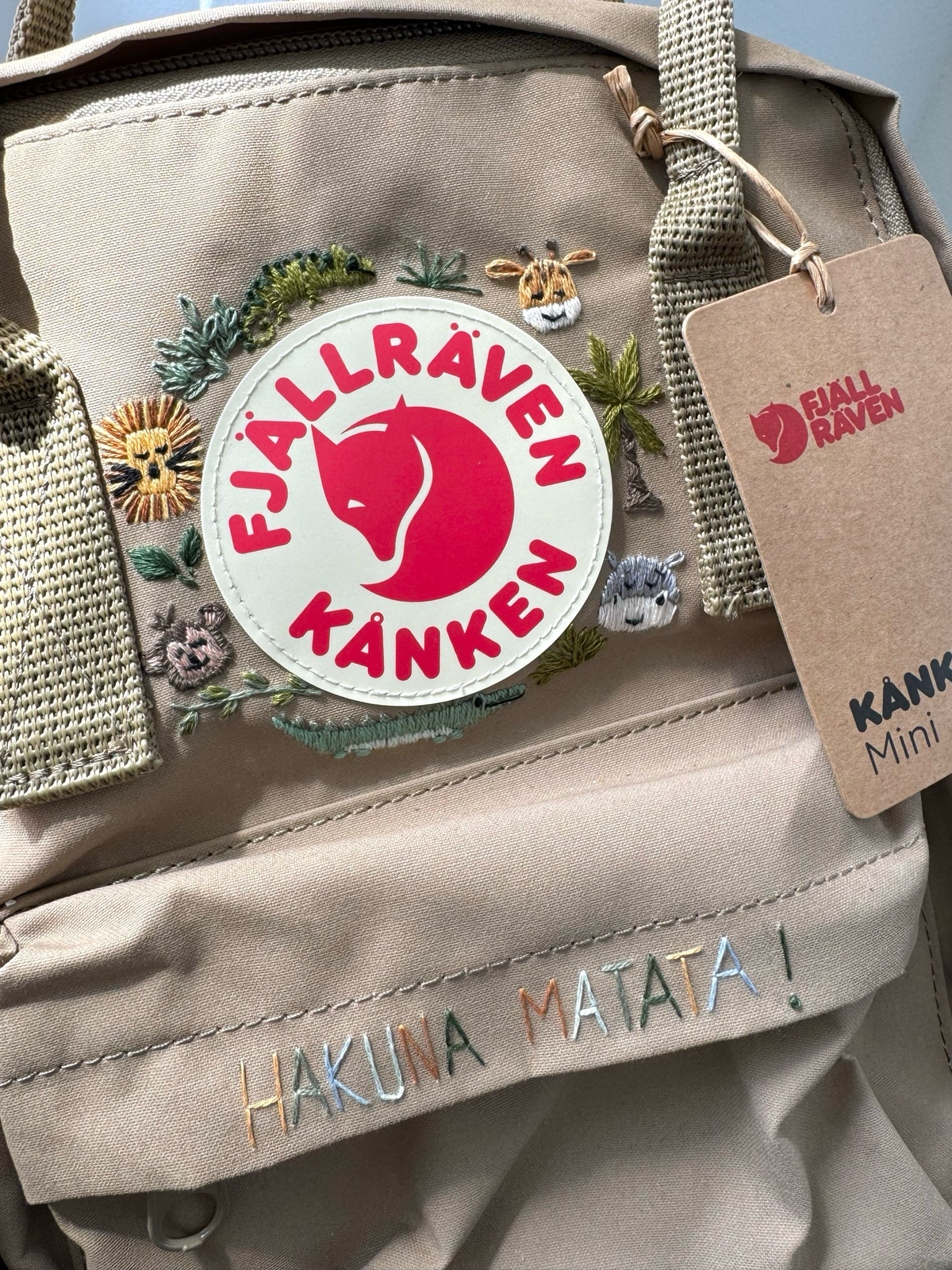 Rucksack Stickerei Motiv - Safari - ohne Zubehör
